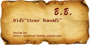 Blüttner Bandó névjegykártya